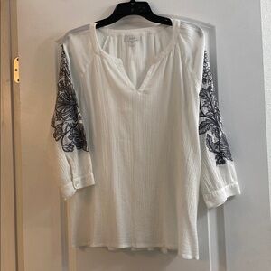 J.Jill Top with Embellished Sleeves